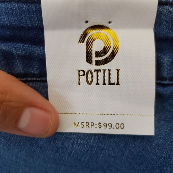 Potili Denim Shorts Size 10 NWT Reg $99.00 - Picture 4 of 9